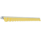 Folding Awning Manual Operated 400 cm Yellow/White 275574