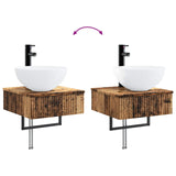 Bathroom Cabinet Set 5 pcs Old Wood 40 x 10.5 x 60.5 cm 3406277