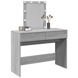 Dressing Table with LED Grey Sonoma 100x40x130 cm 848197
