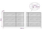 Gabion with 5 mm Wire and 5x10 cm Mesh 800x10x150 cm 3464482