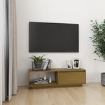 TV Cabinet Honey Brown 110x30x33.5 cm Solid Pinewood 809891
