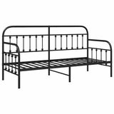 Daybed Frame Black 80 x 200 cm Powder-Coated Steel 42002629