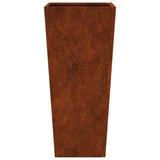 Garden Planters 2 pcs 35x35x75 cm Weathering Steel 851093