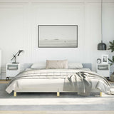 Bed Frame without Mattress Dark Grey King Fabric 347460