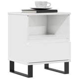 Bedside Cabinet High Gloss White 40x35x50 cm Engineered Wood 830640