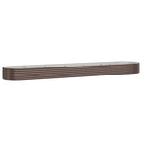 Garden Raised Bed Galvanised Steel 507x100x36 cm Brown 319010