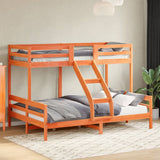 Bunk Bed without Mattress 80x200/140x200 cm Wax Brown Solid Wood 3207168