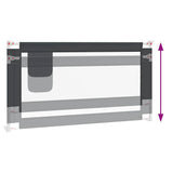 Toddler Safety Bed Rail Dark Grey 160x25 cm Fabric 10230