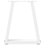 ZNTS Dining Table Legs V-Shape 2 pcs White 38x cm Steel 4012545