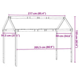 Kids' Bed Roof White 217x95.5x159 cm Solid Wood Pine 846959