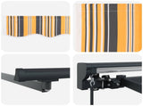 Manual Awning Frame with LEDs 5 x 3 m Polyester with PU coating 3420925