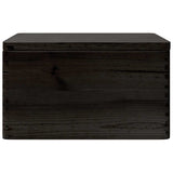 Wooden Box with Lid and Handles Black 40x30x23cm Solid Wood Pine 4017398