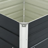Raised Garden Bed Anthracite 100x100x77 cm Galvanised Steel 45725
