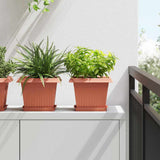 Plant Pots 24 pcs Brick Red Plastic 3403306