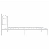 Metal Bed Frame without Mattress with Headboard White 90x200cm 353481