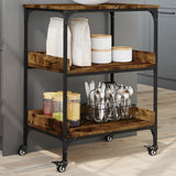 Kitchen Trolley Smoked Oak 60x41x80.5 cm Engineered Wood 842403