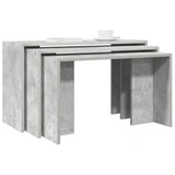 Nesting Tables 3 pcs Concrete Grey Engineered Wood 858536