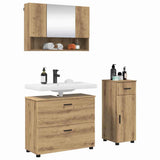 Bathroom Furniture Set with Drawer with Shelf 3 pcs Artisan Oak 3393042
