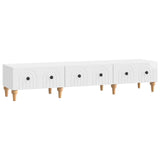 TV Cabinet High Gloss White 147 x 34.5 x 30 cm Engineered Wood 894249