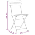 Folding Garden Chairs 8 pcs Steel and Solid Wood Acacia 3152107