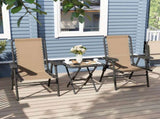 Three-Piece Garden Table and Chair Set - Khaki T3398P323813