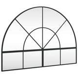 Wall Mirror Black 100x70 cm Arch Iron 3200610