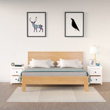 ZNTS Bedside Cabinets 2 pcs White 50x35x61.5 cm Solid Wood Pine 813682