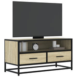 TV Cabinet Sonoma Oak 80x34.5x40 cm Engineered Wood and Metal 848810