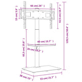 Corner TV Stand 2-Tiers for 32-65 Inch Black 379566