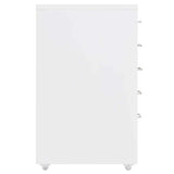 Mobile File Cabinet White 28x41x69 cm Metal 335913