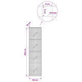 Gabion with 5 mm Wire and 5x5 cm Mesh 50x10x200 cm 3464011