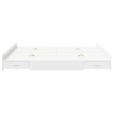 Storage Bed Frame White 200 x 200 cm Engineered wood 3335261