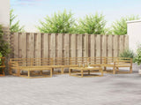 Outdoor Sofa Set 8 pcs White Solid Acacia Wood 3386793