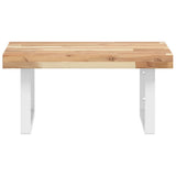 Basin Shelf Wall Mounted Steel and Solid Wood Acacia 3302764
