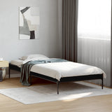 ZNTS Bed Frame Black 90x200 cm Engineered Wood and Metal 845031