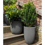 ZNTS Capi Planter Groove 35x34 cm Anthracite 445492