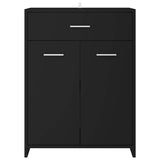 ZNTS Bathroom Cabinet Black 60x33x80 cm Engineered Wood 805025