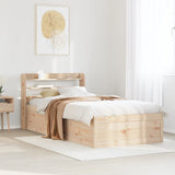 Bed Frame with Headboard 90x200 cm Solid Wood Pine 3307092