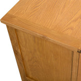 TV Cabinet 90x35x48 cm Solid Oak Wood 244466