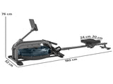 Water Rowing Machine with Wheels, Vertical Storage, Adjustable Resistance, for Strength, Cardio T3398P376847