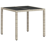 Garden Dining Set 5 pcs Light grey Poly rattan 3334896