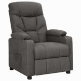 Recliner Chair Dark Grey Fabric 339083