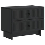 Bedside Cabinet Black 62 x 34.5 x 47.5 cm Engineered Wood 893856