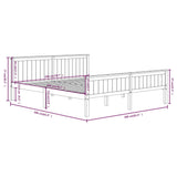Bed Frame without Mattress Grey Solid Wood Pine 200x200 cm 322208