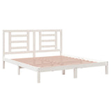 Bed Frame without Mattress White 180x200 cm Super King Solid Wood 3104364
