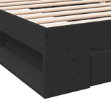 Bed Frame with Drawer without Mattress Black 100x200 cm 3280791