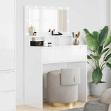 Bedroom Dressing Tables High Gloss White 80 x 39.6 x 135 cm 888971