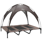 Dog Bed Folding Manual Brown 122 x 93 x 106.5 cm Steel 42008172