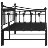 Sofa Bed Frame Black Powder-coated metal 90x200 cm 324758