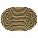 Area Rugs Natural and Black 122 x 183 cm Jute 42010768